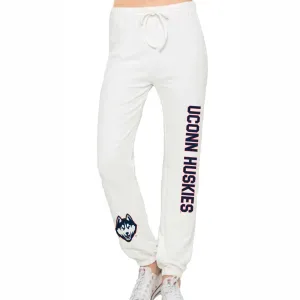 UConn White Joggers