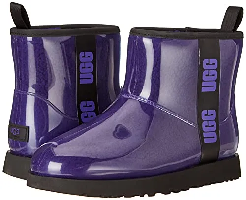UGG Women's Classic Clear Mini Fashion Boot, Violet Night/Black, 8