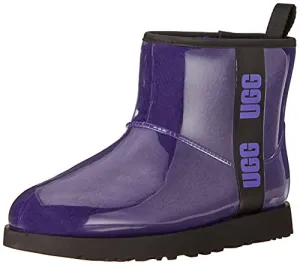UGG Women's Classic Clear Mini Fashion Boot, Violet Night/Black, 8