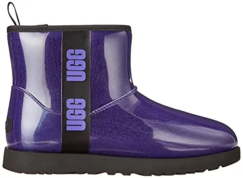 UGG Women's Classic Clear Mini Fashion Boot, Violet Night/Black, 8