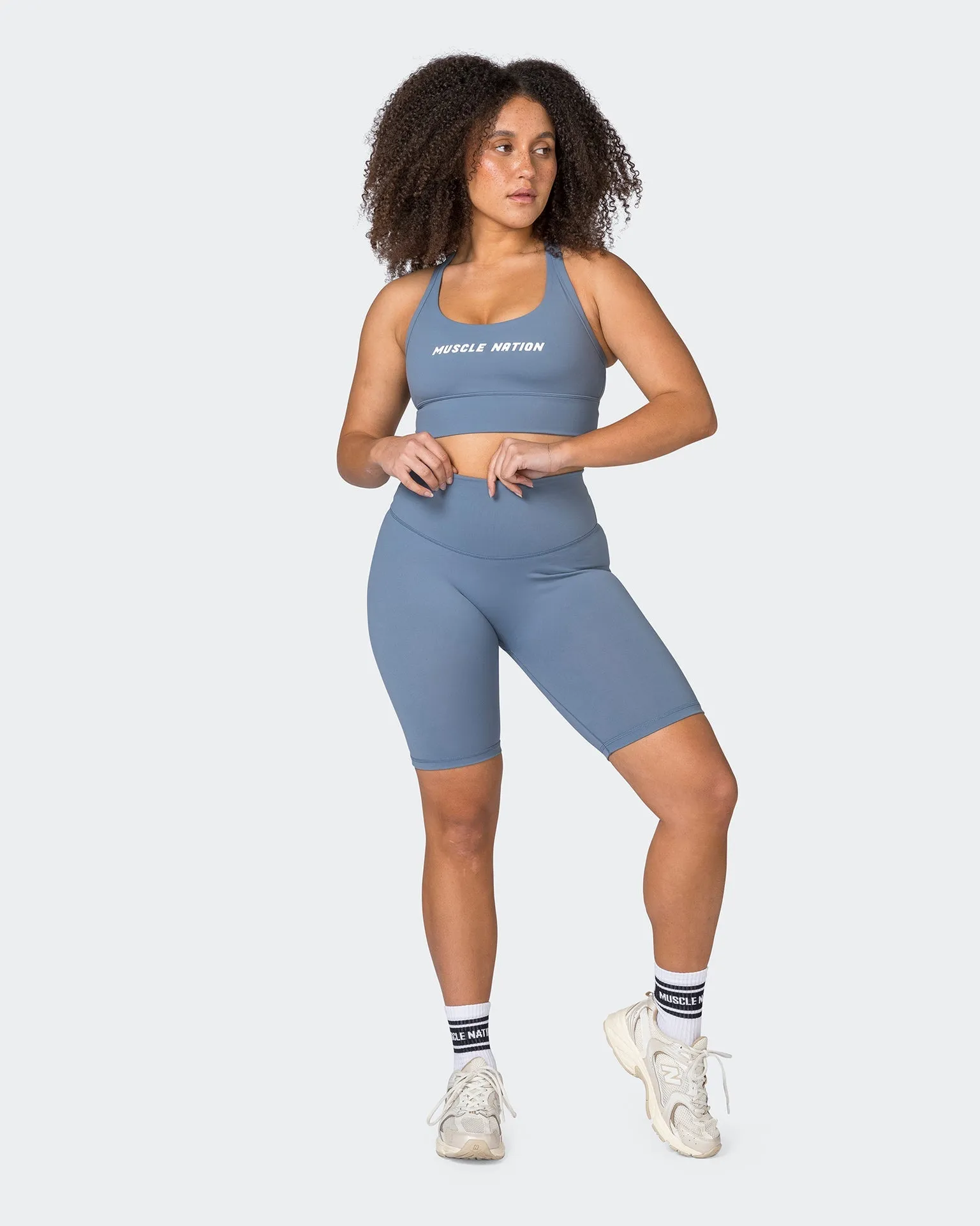 Ultra Signature Referee Length Shorts - Stone Blue