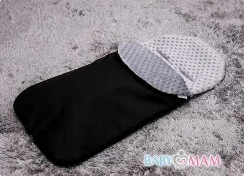Universal Footmuff cosy toes Pushchair Stroller Buggy Car seat Dimple Grey/Black