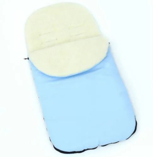 Universal Footmuff Wool/ Light Blue