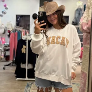 Vacay Patch Pullover Sweatshirt