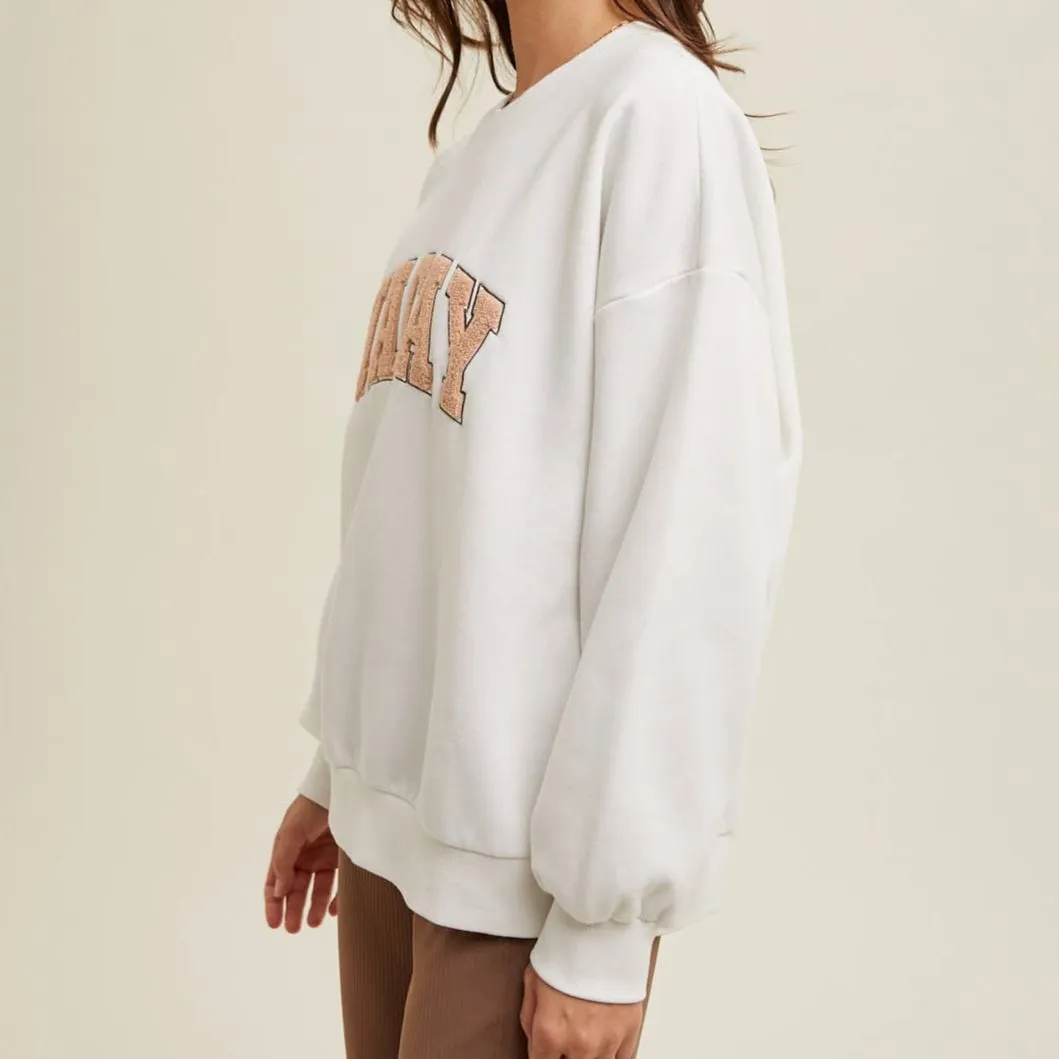 Vacay Patch Pullover Sweatshirt