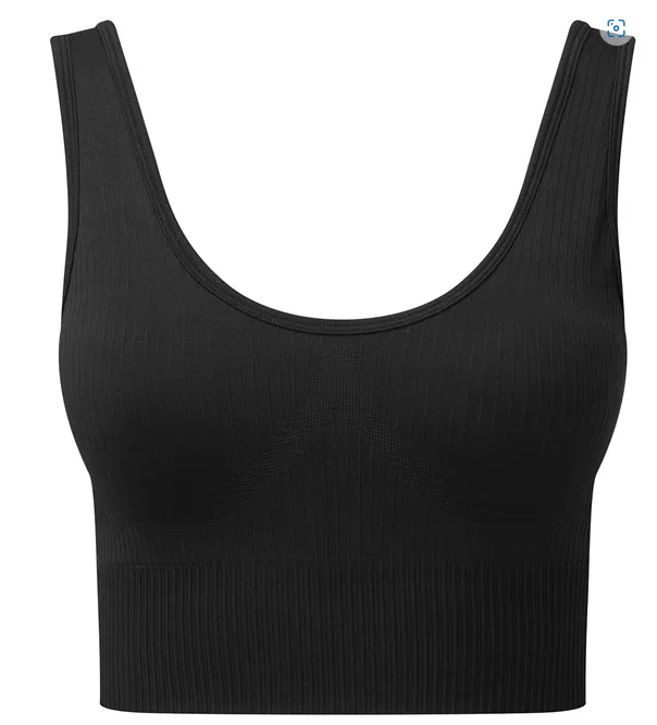 Validate Women's TriDri® ribbed seamless 3D fit multi-sport bra Black