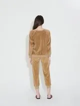 Velour Unisex Oversized Sweatshirt in Teddy