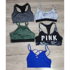 Victoria's Cecret PINK &amp; New Balance Sport Bra Lot of 5 Size L