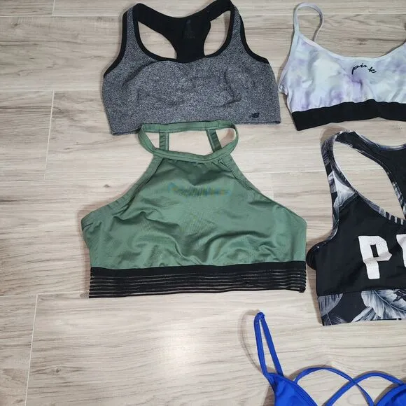 Victoria's Cecret PINK &amp; New Balance Sport Bra Lot of 5 Size L