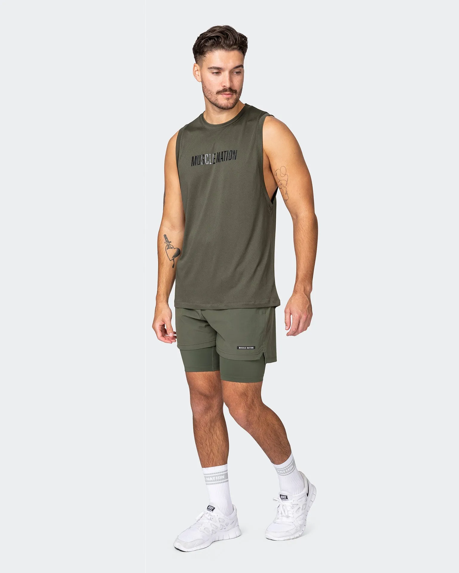 Vigour Training 3" Shorts - Dark Khaki