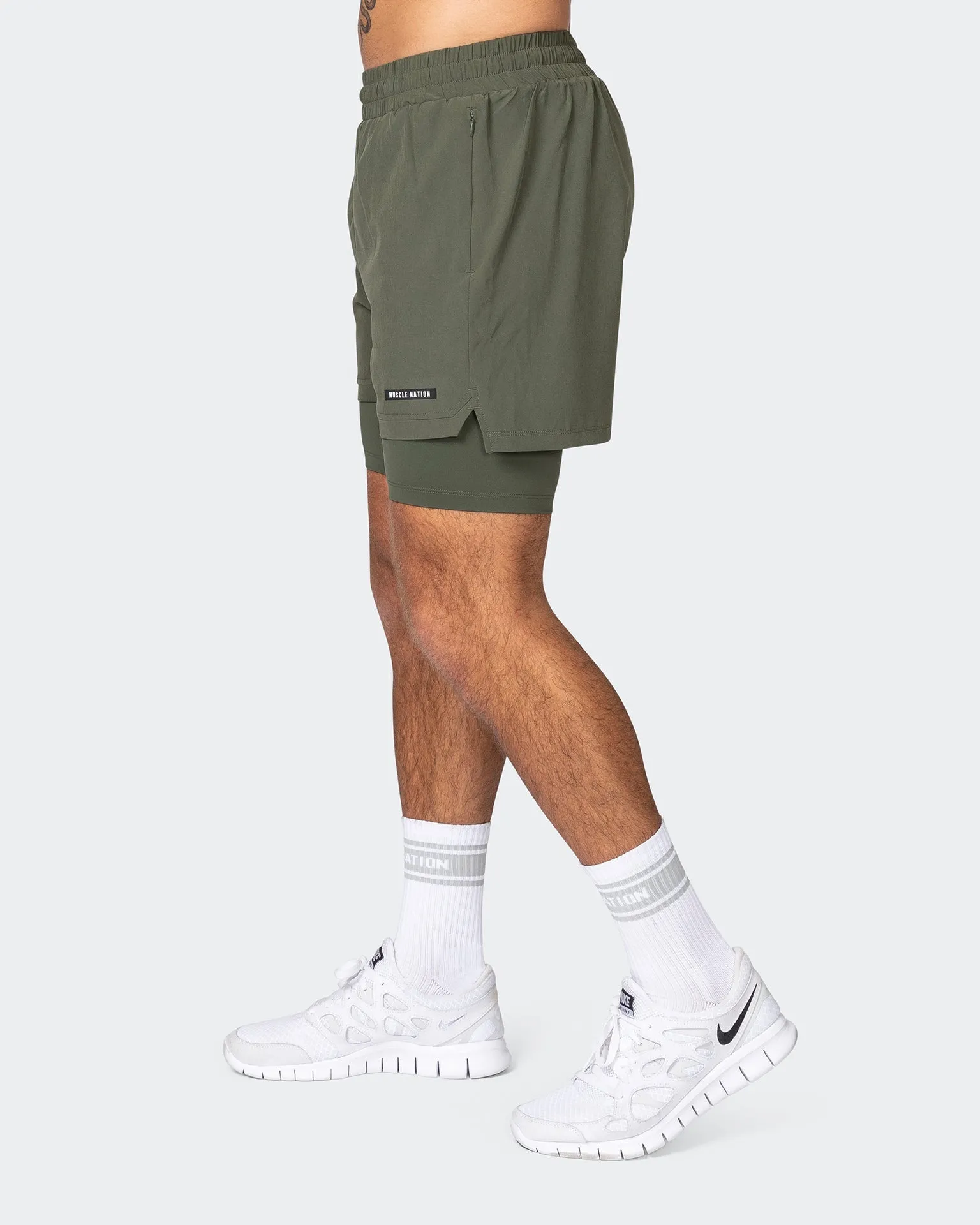 Vigour Training 3" Shorts - Dark Khaki