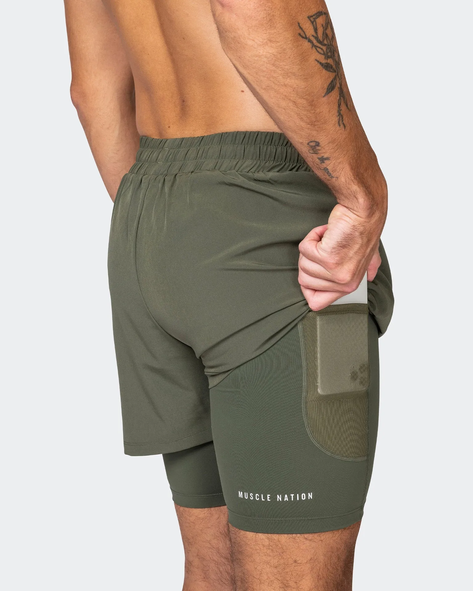Vigour Training 3" Shorts - Dark Khaki