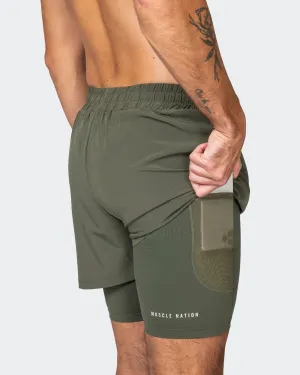 Vigour Training 3" Shorts - Dark Khaki