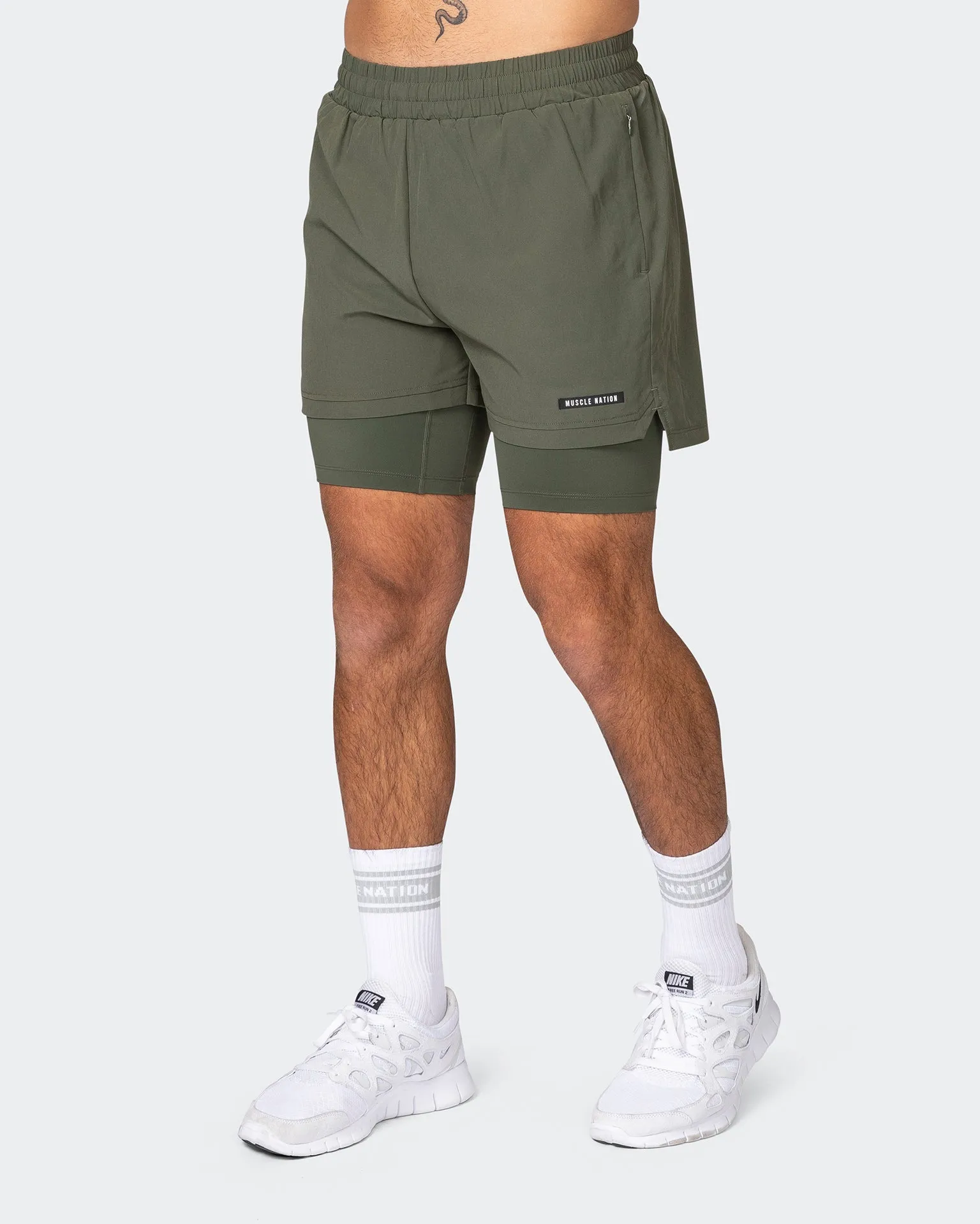 Vigour Training 3" Shorts - Dark Khaki