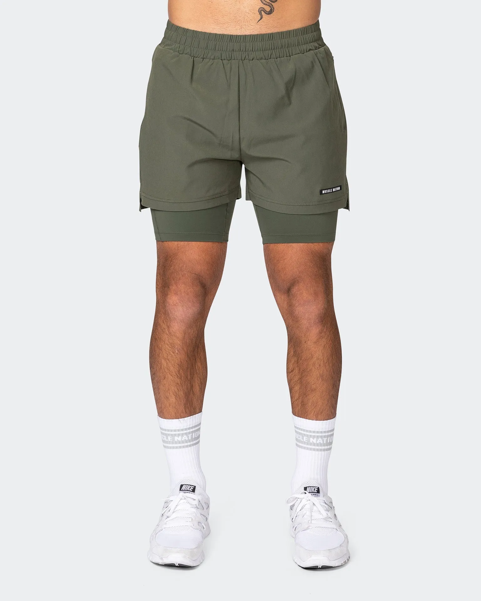 Vigour Training 3" Shorts - Dark Khaki