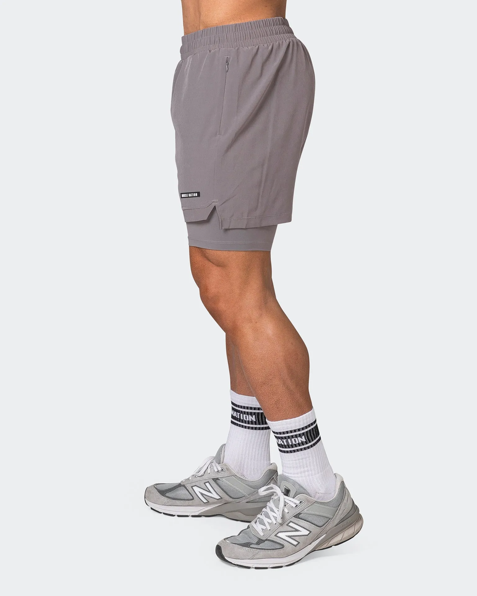 Vigour Training Shorts - Pearl Grey