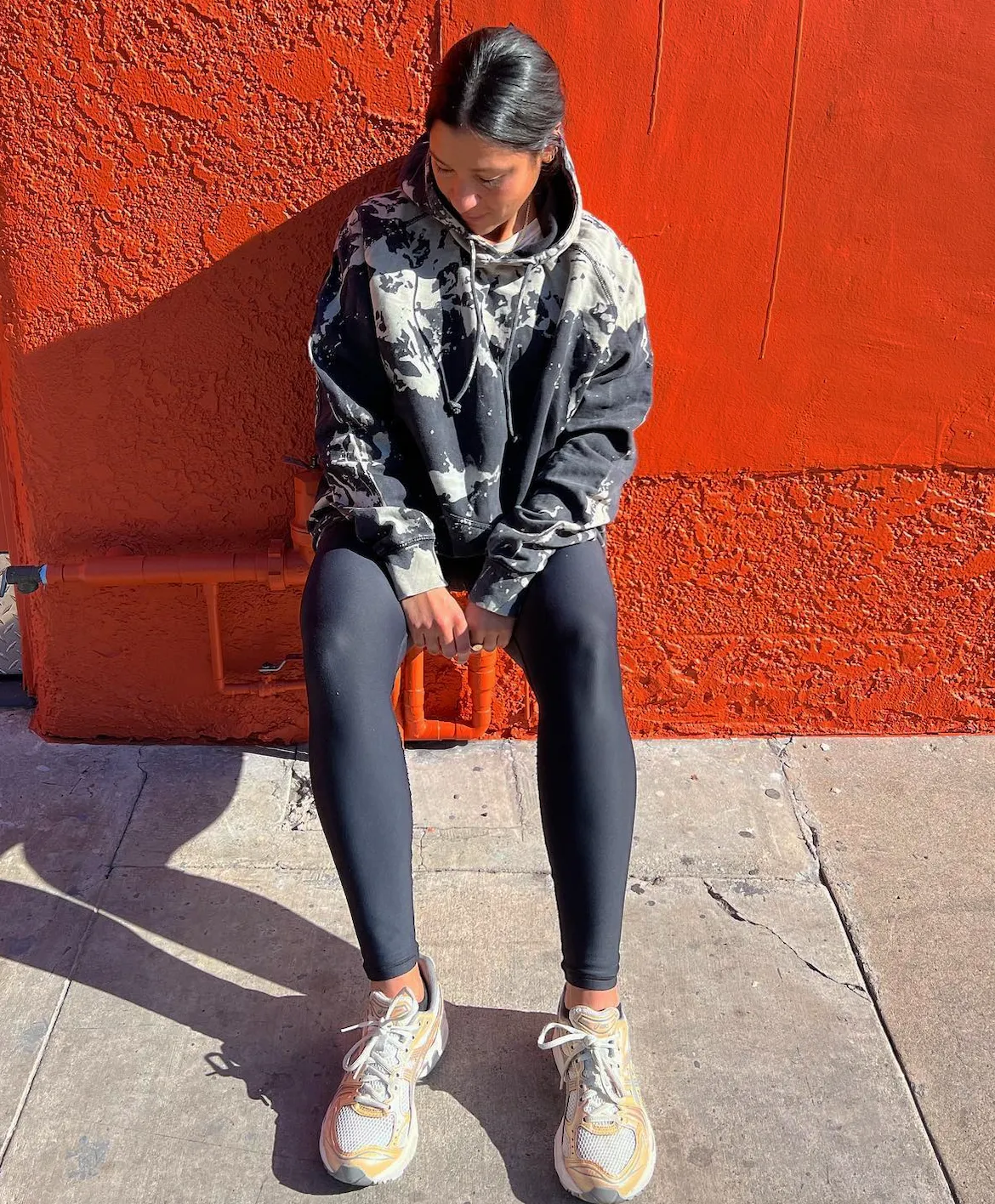 Vintage Black Bleach Hoodie