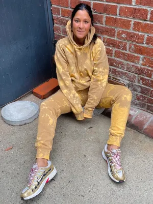 Vintage Mustard Tie Dye Loungewear Set