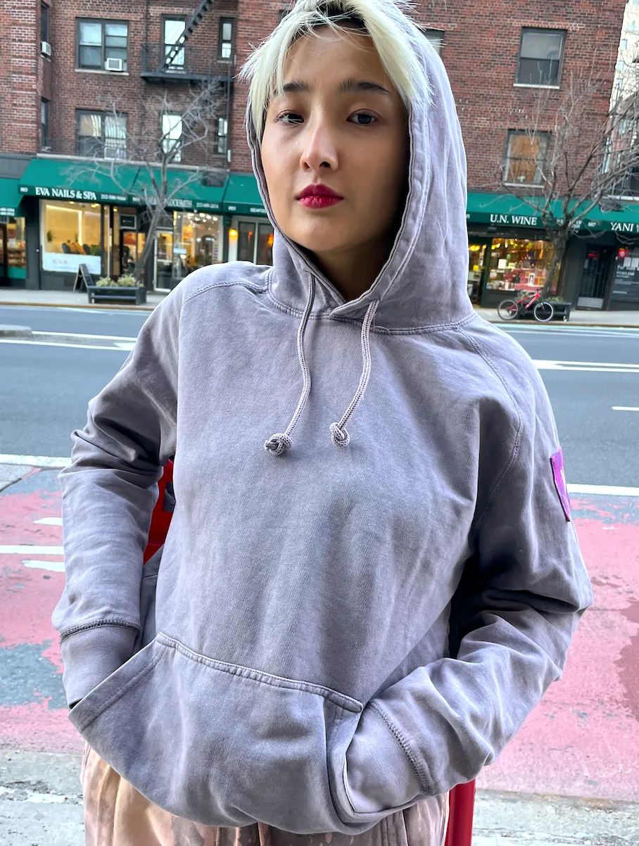 Vintage Zinc Tie Dye Patch Hoodie