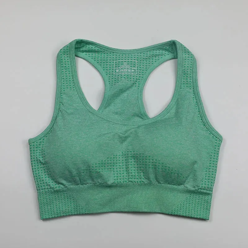 Vital Seamless Sports Bra Medium Support Racerback Yoga Vest Brassiere for Women, Fitness Bra Top Activewear