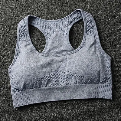 Vital Seamless Sports Bra Medium Support Racerback Yoga Vest Brassiere for Women, Fitness Bra Top Activewear