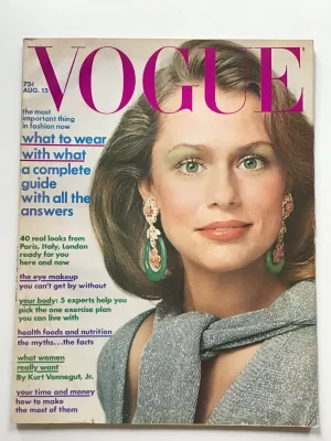 Vogue August 15, 1972 --Lauren Hutton by Richard Avedon on cover