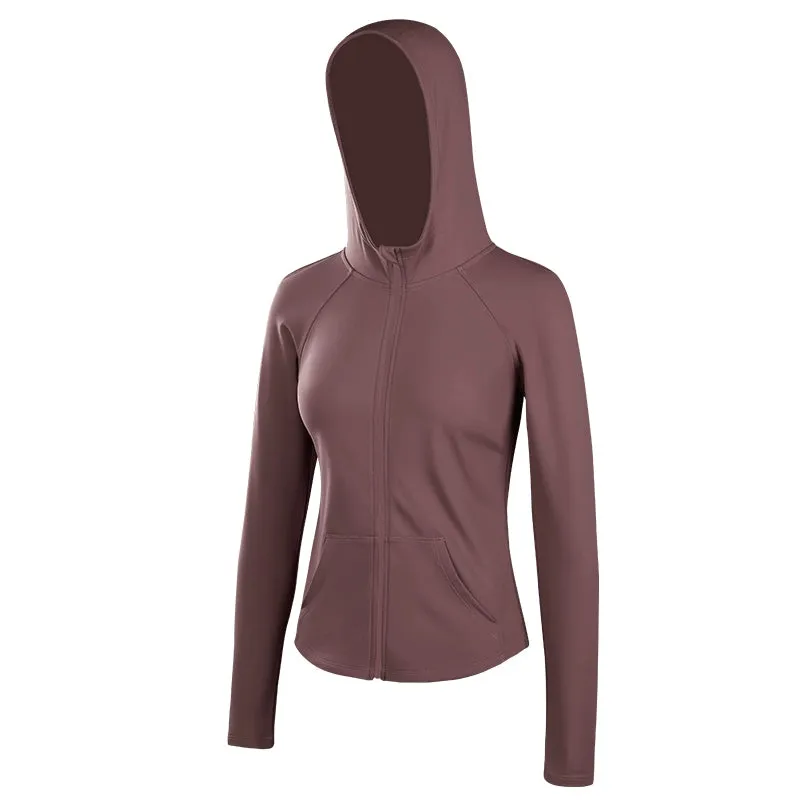 Wake up Slim-Fit Hood Cycling Running Sport Coat