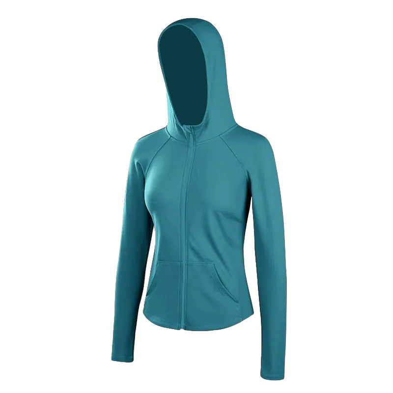 Wake up Slim-Fit Hood Cycling Running Sport Coat
