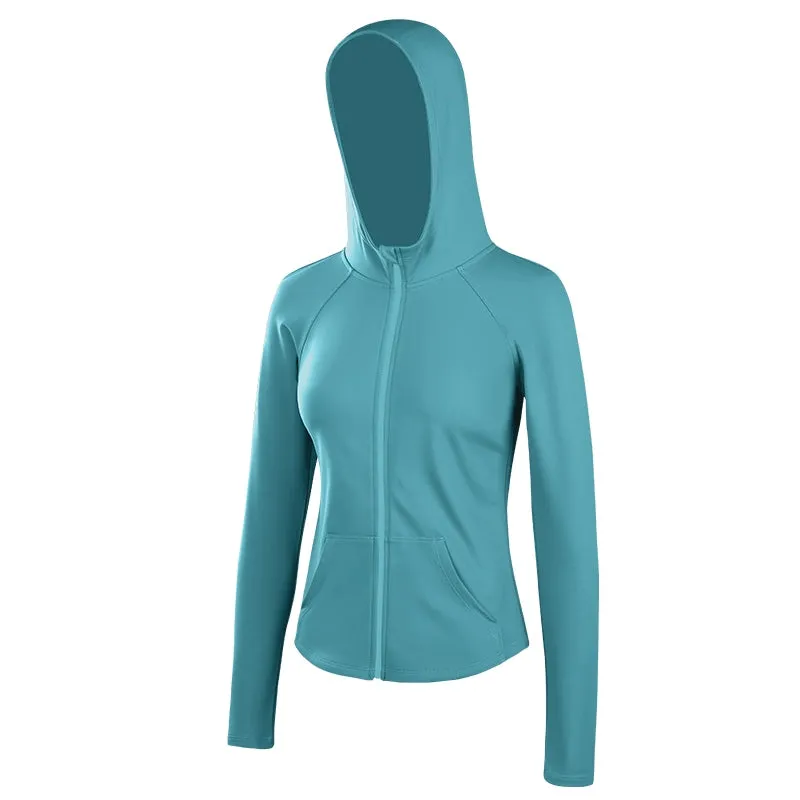 Wake up Slim-Fit Hood Cycling Running Sport Coat