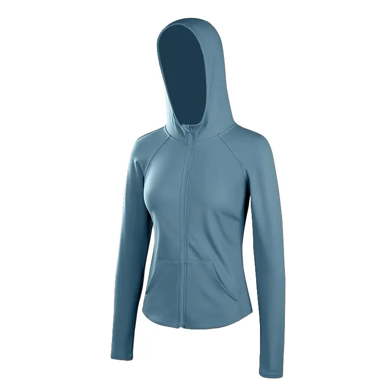 Wake up Slim-Fit Hood Cycling Running Sport Coat