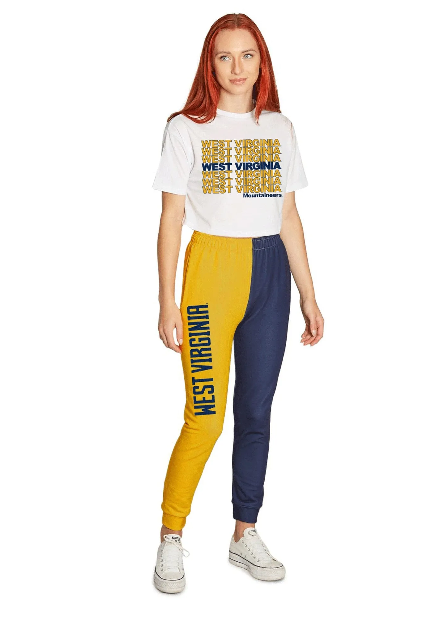 West Virginia Mountaineers Two Tone Sweatpants