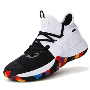 WETIKE Boys Non-Slip Basketball Shoes, Breathable and Lightweight