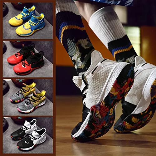 WETIKE Boys Non-Slip Basketball Shoes, Breathable and Lightweight