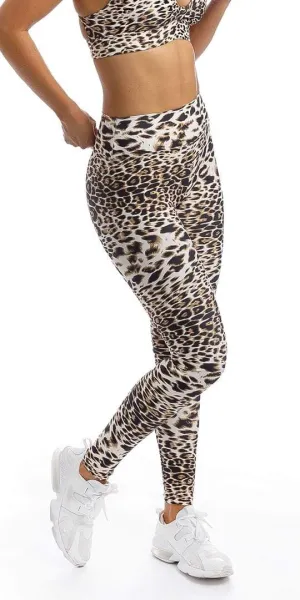 White Cheetah Extra Long Leggings