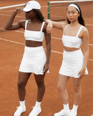 White Movement Skort with Hidden Ball Pocket