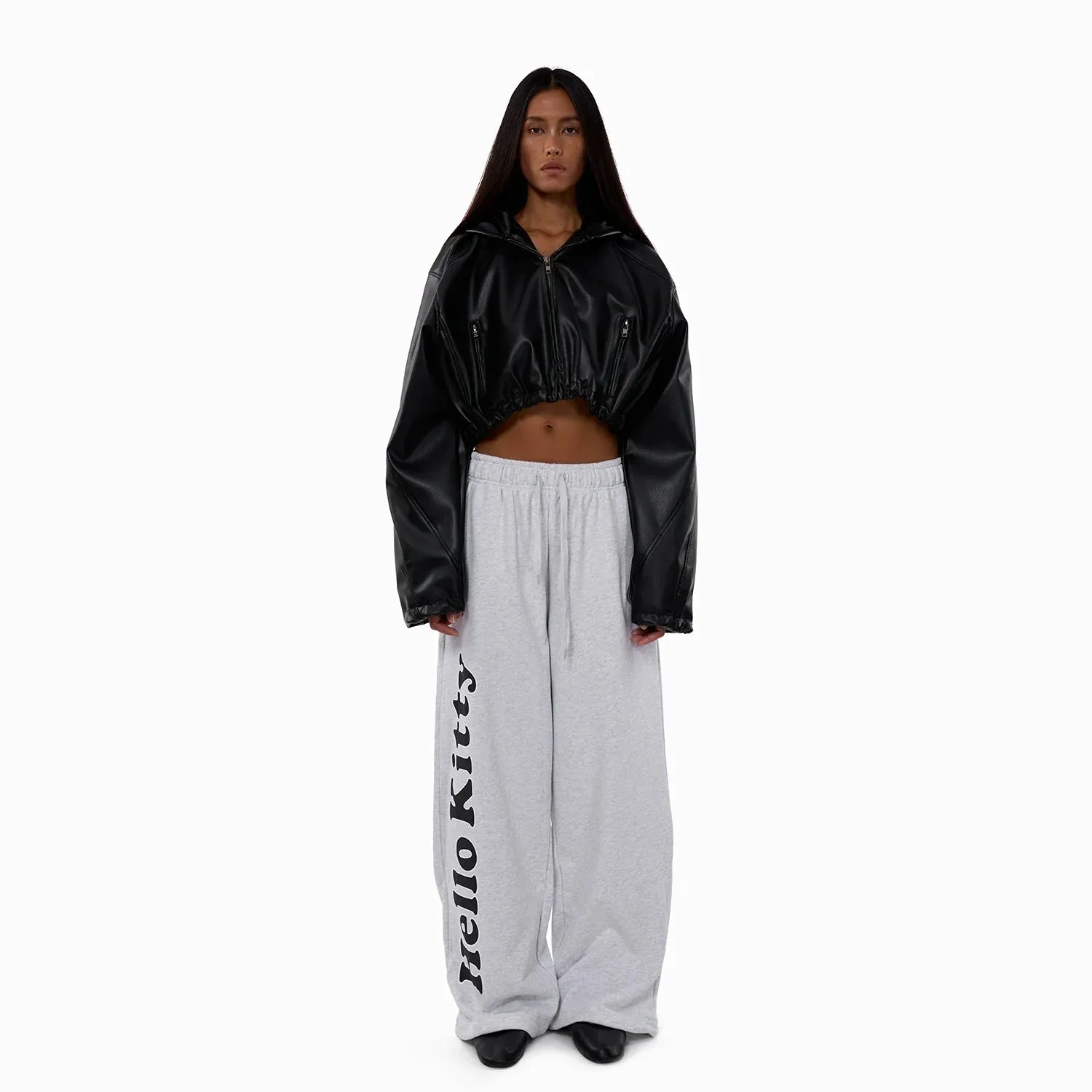 Wide-Leg Graphic Sweatpants