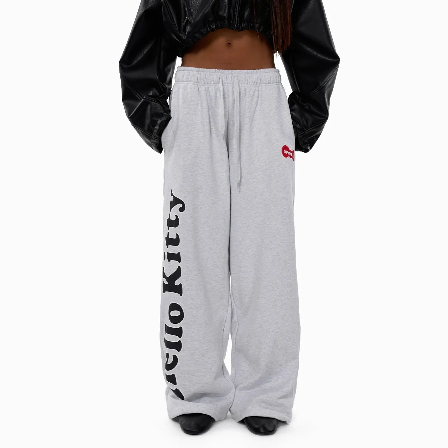 Wide-Leg Graphic Sweatpants