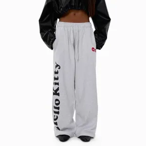 Wide-Leg Graphic Sweatpants
