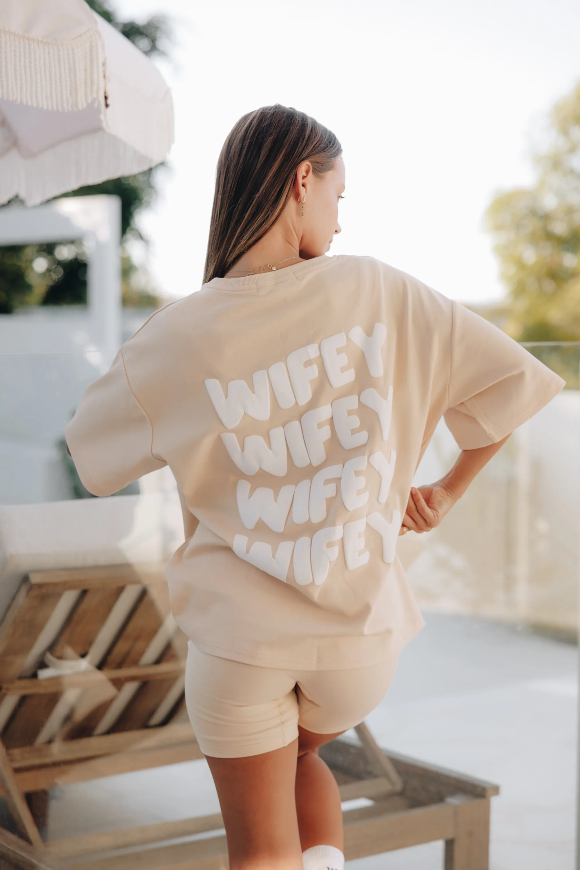 Wifey Tee - Beige
