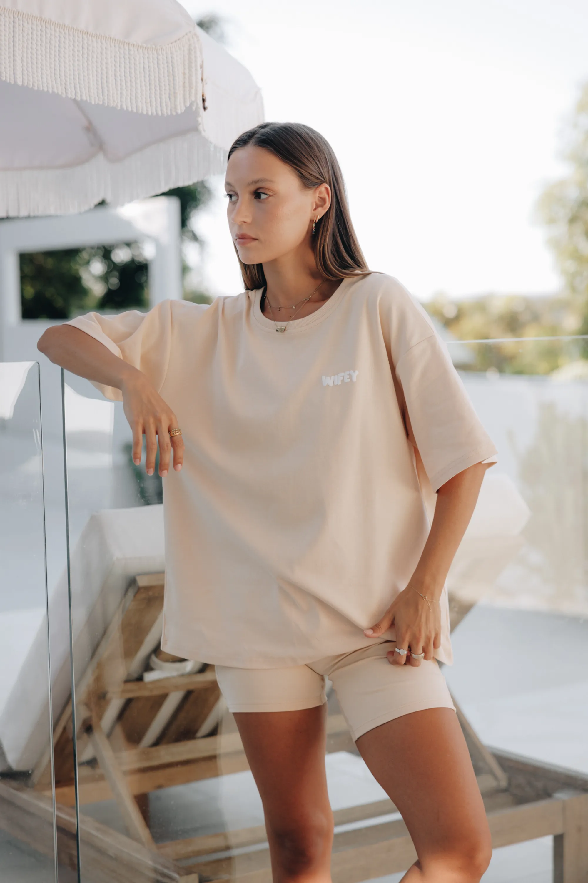 Wifey Tee - Beige