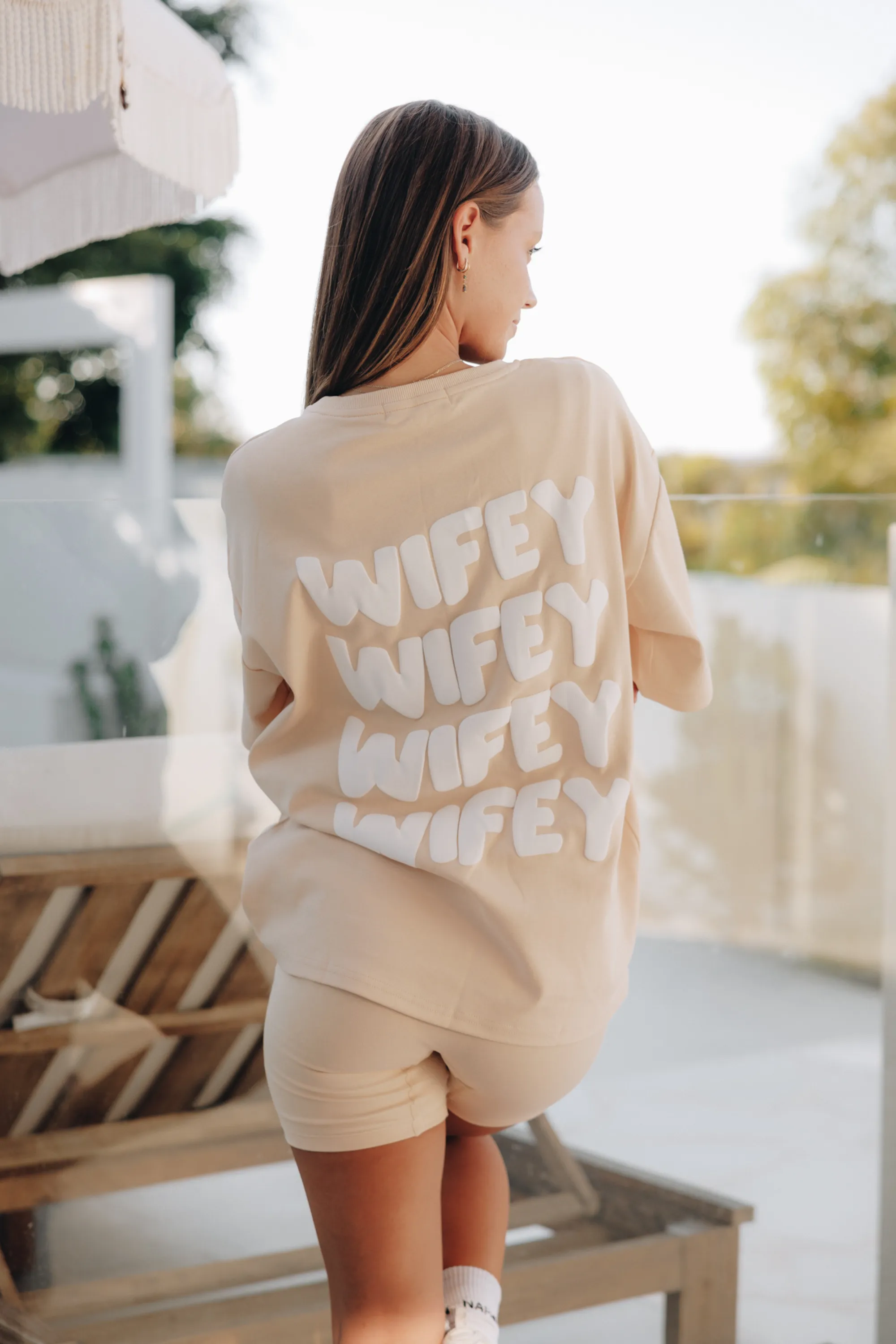 Wifey Tee - Beige