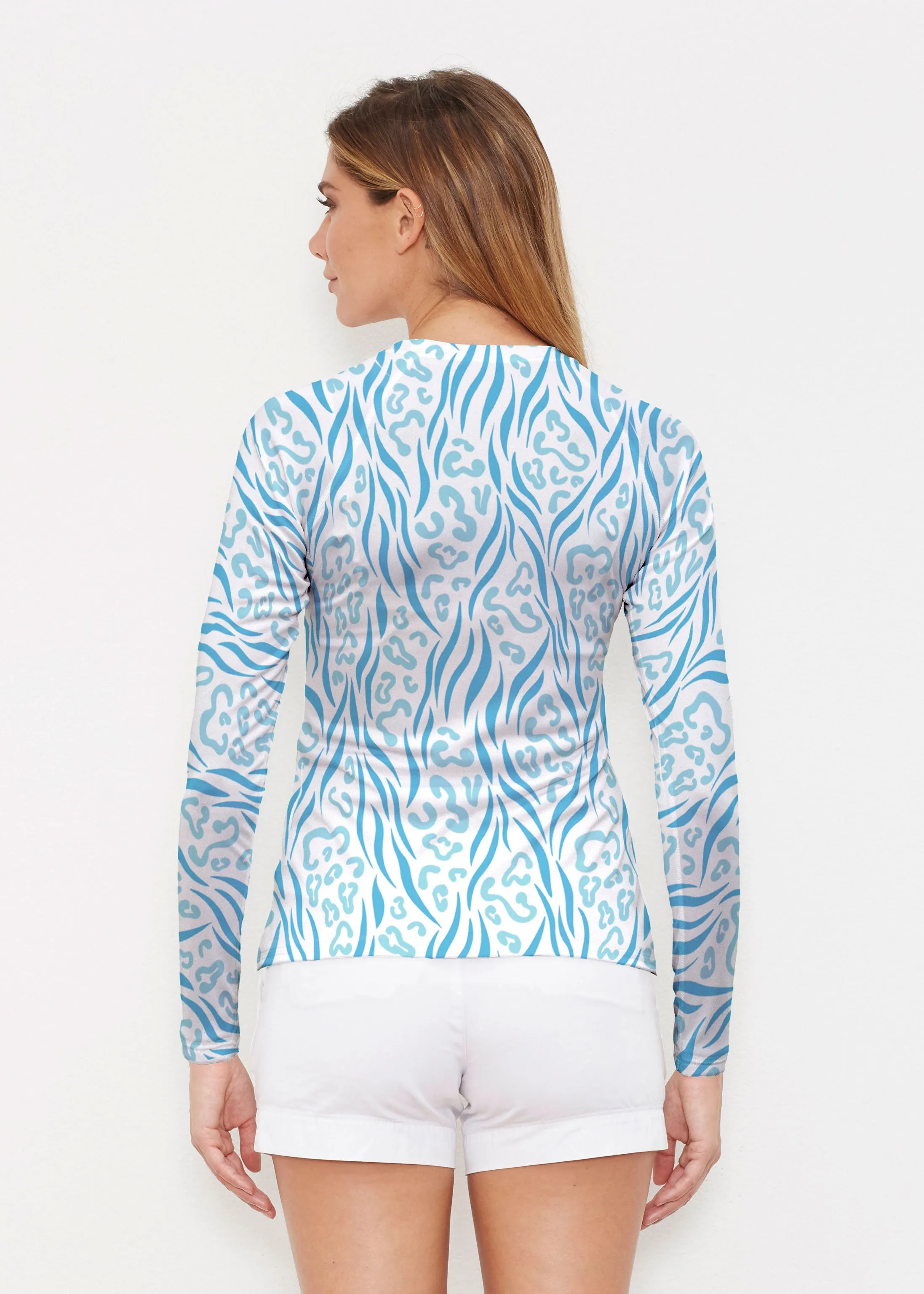 Wild Duo Aqua (7919) ~ Long Sleeve Rash Guard