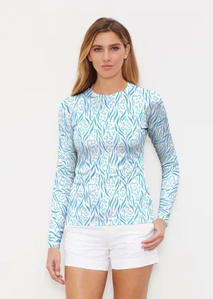 Wild Duo Aqua (7919) ~ Long Sleeve Rash Guard