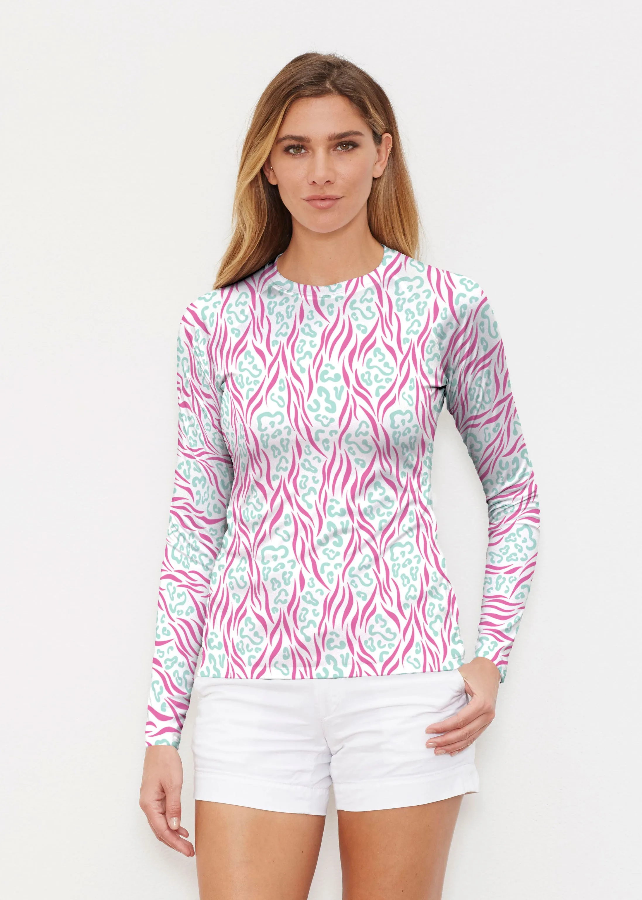 Wild Duo Berry (7937) ~ Long Sleeve Rash Guard