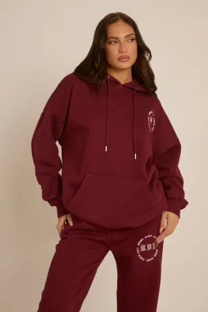 Wine Rebel Sport Oversized Hoodie - Kendall