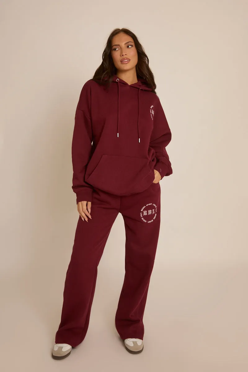 Wine Rebel Sport Oversized Hoodie - Kendall