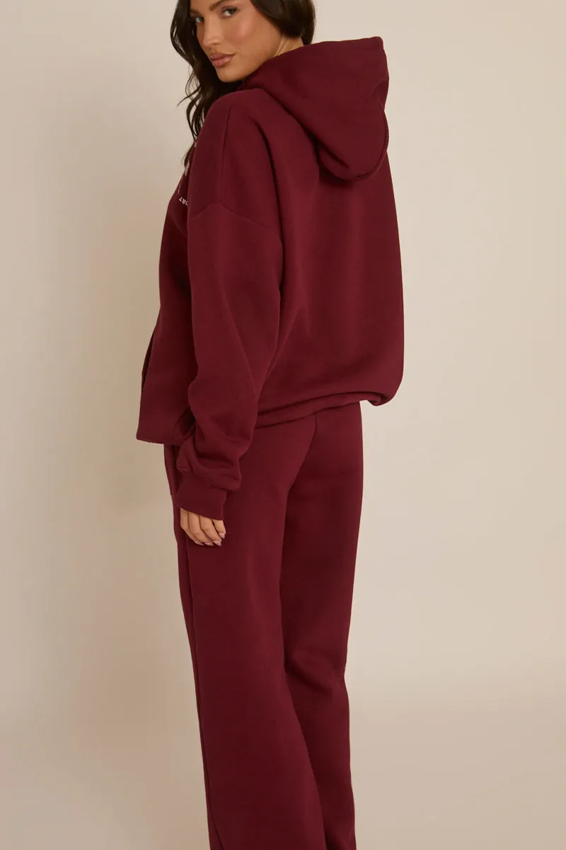 Wine Rebel Sport Oversized Hoodie - Kendall
