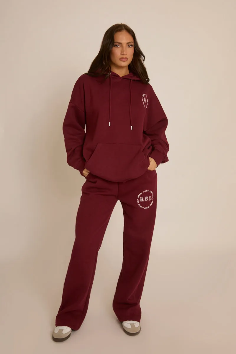 Wine Rebel Sport Oversized Hoodie - Kendall