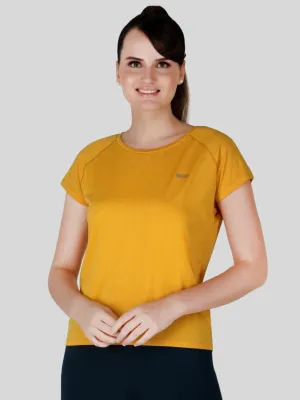 Women Mango Yellow Solid Tops & T-Shirts - ALL YOURS-MY