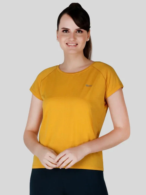 Women Mango Yellow Solid Tops & T-Shirts - ALL YOURS-MY